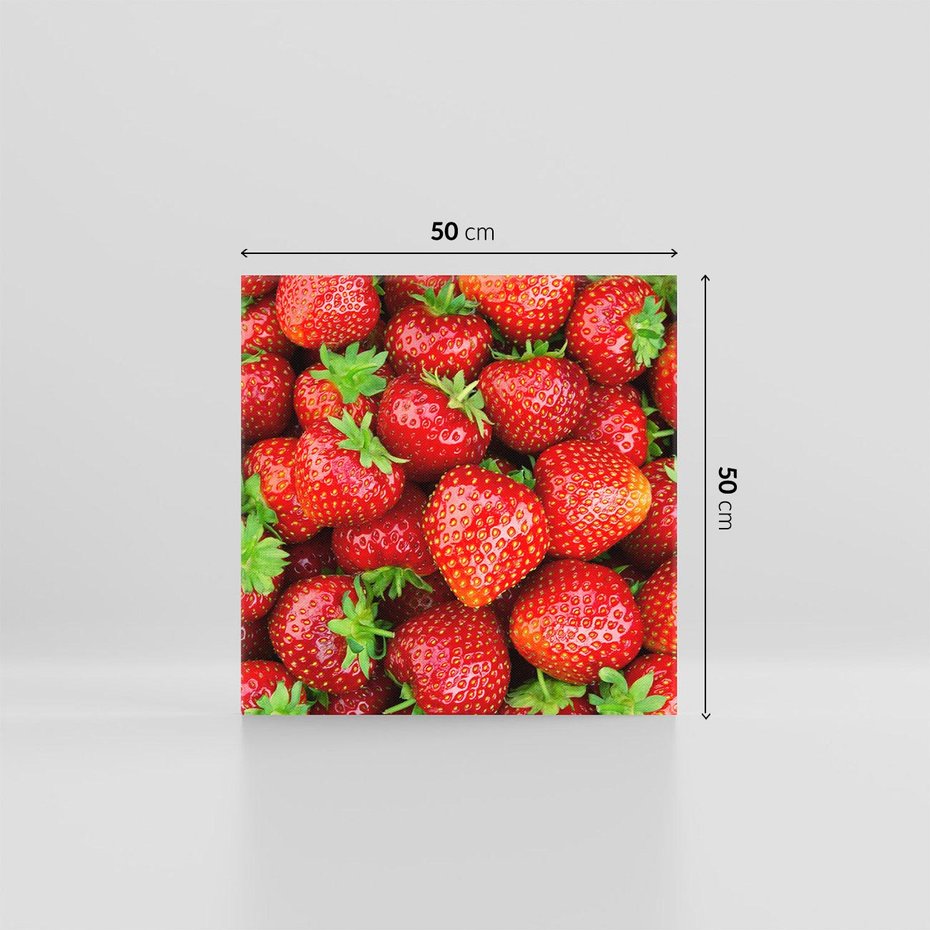 Obraz na płótnie 50x50 - Słodkie kuszenie - truskawki, owoce