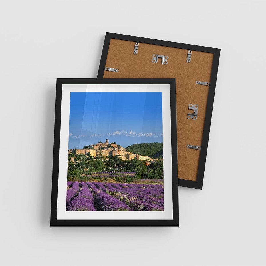 Plakat w ramie 40x50 - Prowansalska Aura - lawenda, Prowansja - rama czarna