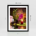 Plakat w ramie 40x50 - Światło Świecących Kwiatów w Spa - spa, świaca - rama czarna