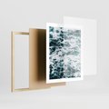 Plakat w ramie 40x50 - Potęga Natury: Wzburzone Fale Oceanu - wzburzone fale oceanu - rama drewno