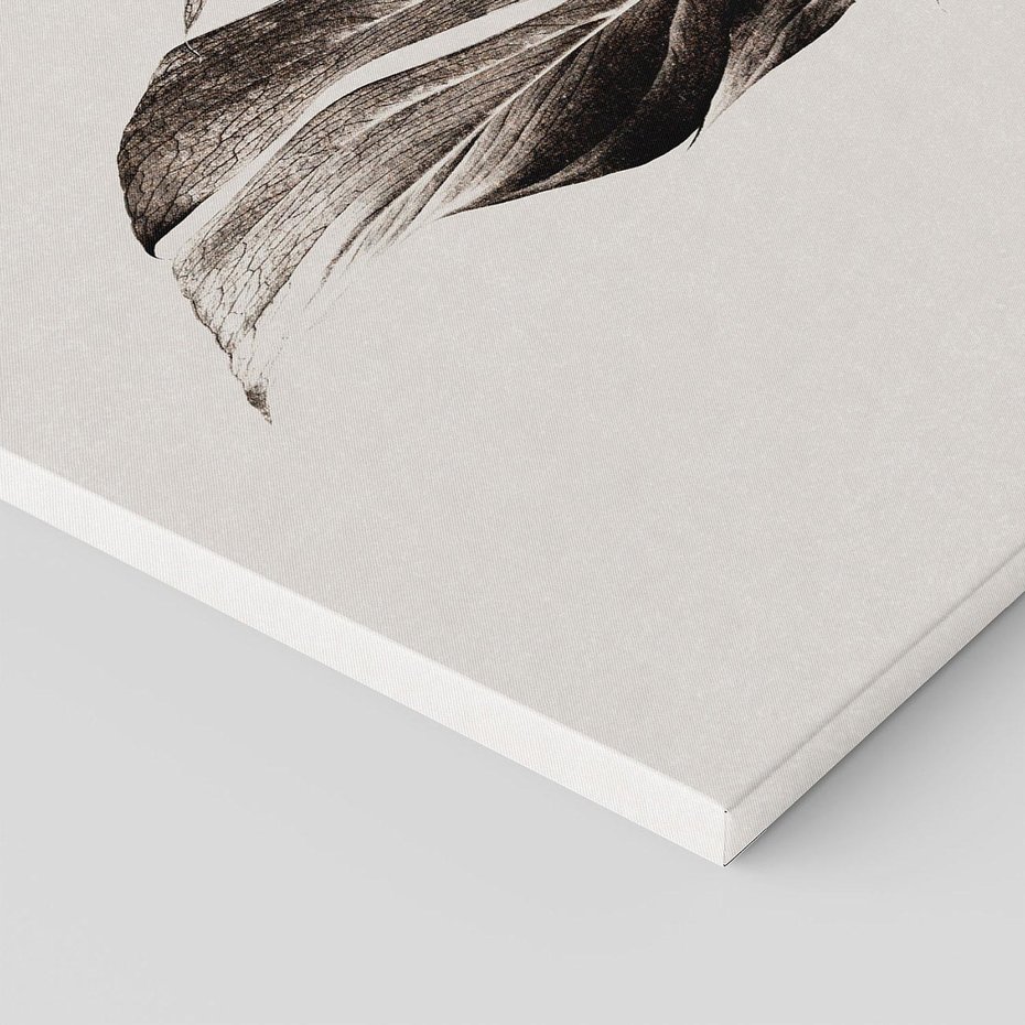 Obraz na płótnie 100x70 - Szapczący Liść - szkic, czarno biały