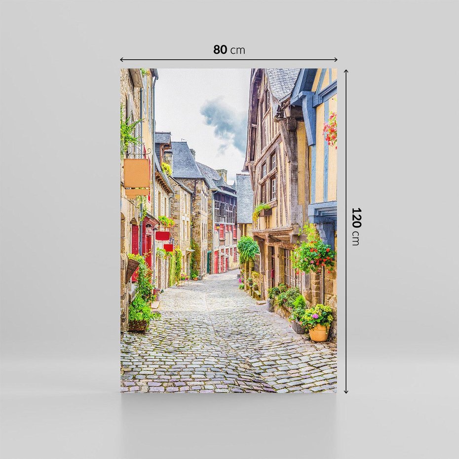 Obraz na płótnie 80x120 - Uliczka w mieście: włoska atmosfera - uliczka, miasto