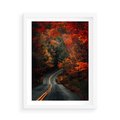 Plakat w ramie 50x70 - Jesienne Podróżowanie - fotografia, jesień - rama biała