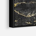 Obraz w ramie 100x70 - Egzotyczny Blask - marmur, złoto - rama czarna