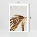 Plakat bez ramy 21x30 - Egzotyczny Blask - złote, liście
