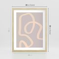 Plakat w ramie 40x50 - Nowoczesne Odbicia - minimalistyczny obraz, nowoczesny - rama drewno