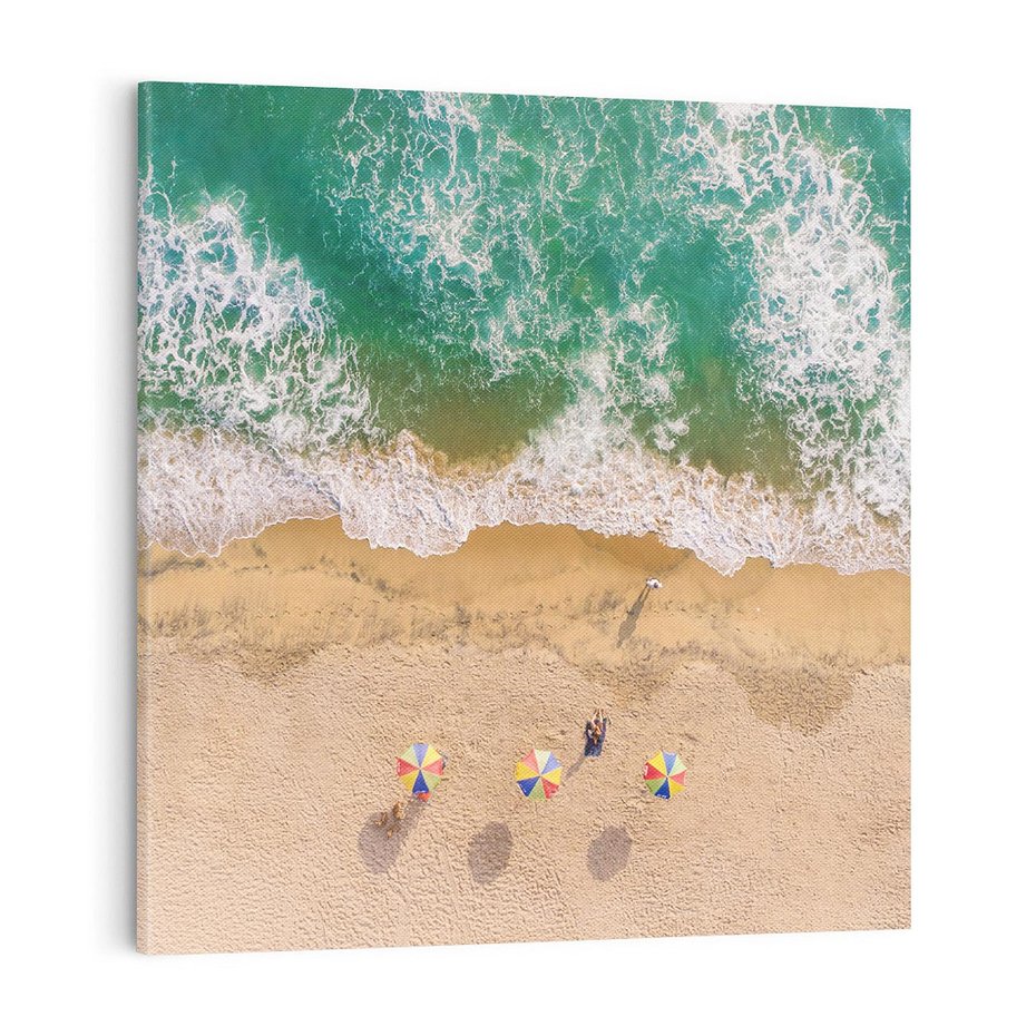 Obraz na płótnie 40x40 - Letnie Wakacje na Horyzoncie - plaża, morze