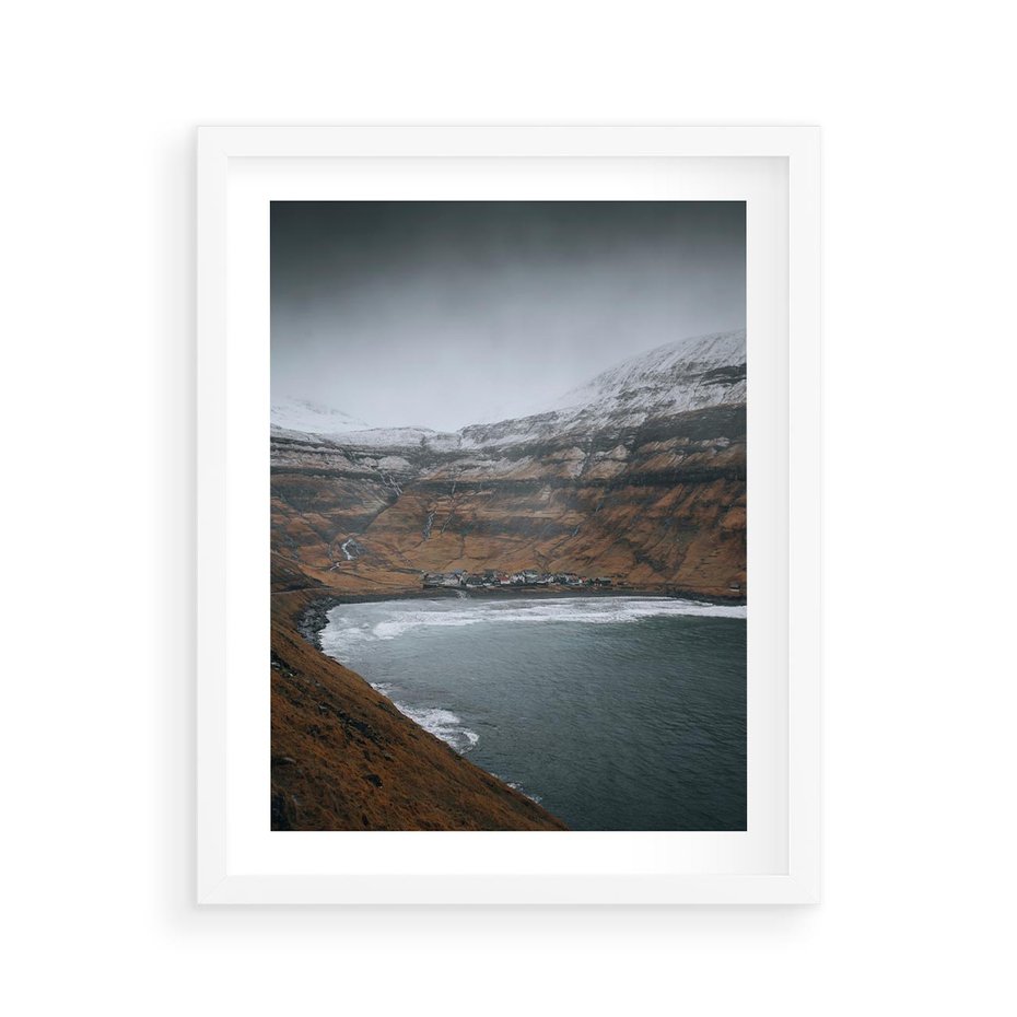 Plakat w ramie 40x50 - Spektakularna Przyroda - fiordy, Norwegia - rama biała