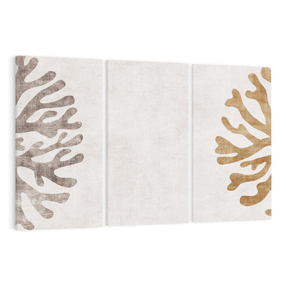 Obraz na płótnie 120x80 - Beżowa Symfonia Rafy - beżowa grafika, tło jak płótno