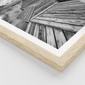 Plakat w ramie 40x50 - Pomost nad Morzem - pomost, morze - rama drewno