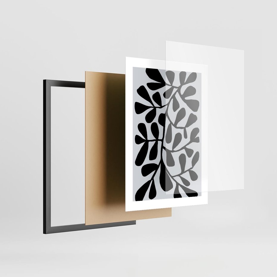 Plakat w ramie 30x40 - Echa Wyobraźni - matisse, sztuka nowoczesna - rama czarna