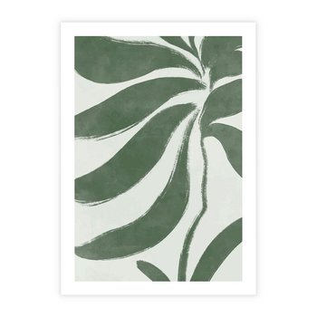 Plakat bez ramy 21x30 - Zieleń Wewnętrznego Spokoju - zielony plakat, roślinne inspiracje