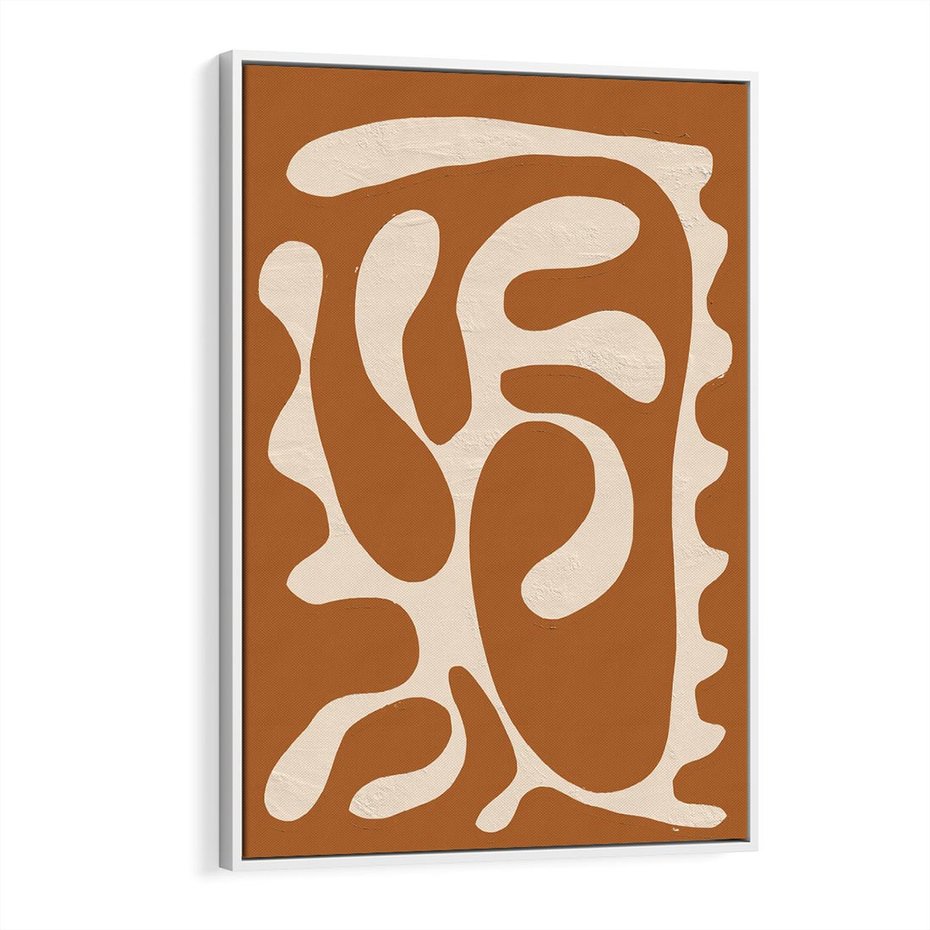 Obraz w ramie 70x100 - Wnętrza Akwarelowej Wyobraźni - abstrakcyjny obraz, plakat - rama biała