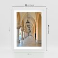Plakat w ramie 30x40 - Uliczka w perspektywie czasu - uliczka, perspektywa - rama biała