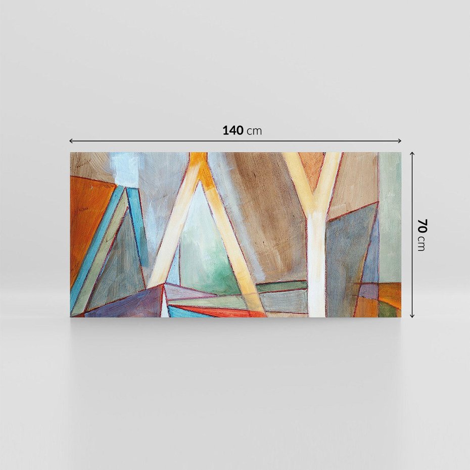 Obraz na płótnie 140x70 - Geometria abstrakcji - abstrakcja, geometria