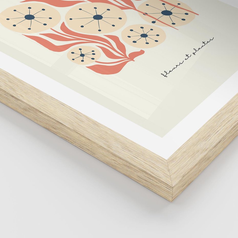 Plakat w ramie 50x70 - Dmuchawce w Abstrakcji - dmuchawce, abstrakcja - rama drewno