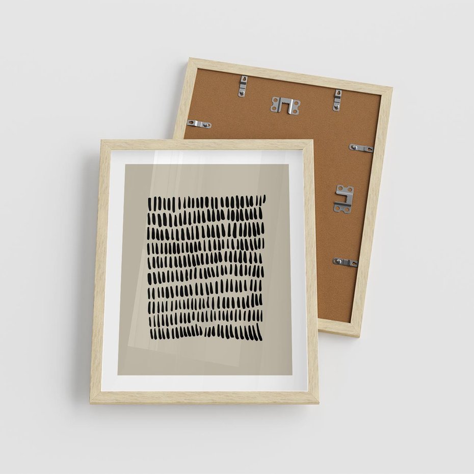 Plakat w ramie 40x50 - Echa Zapomnianych Wymiarów - nowoczesna sztuka, plakat - rama drewno