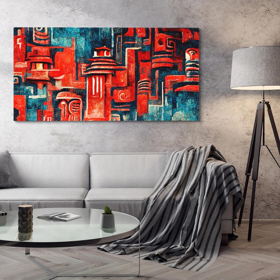 Obraz na płótnie 120x60 - Mistyka Wschodnich Światów - orientalna sztuka, nawiązanie do Japonii