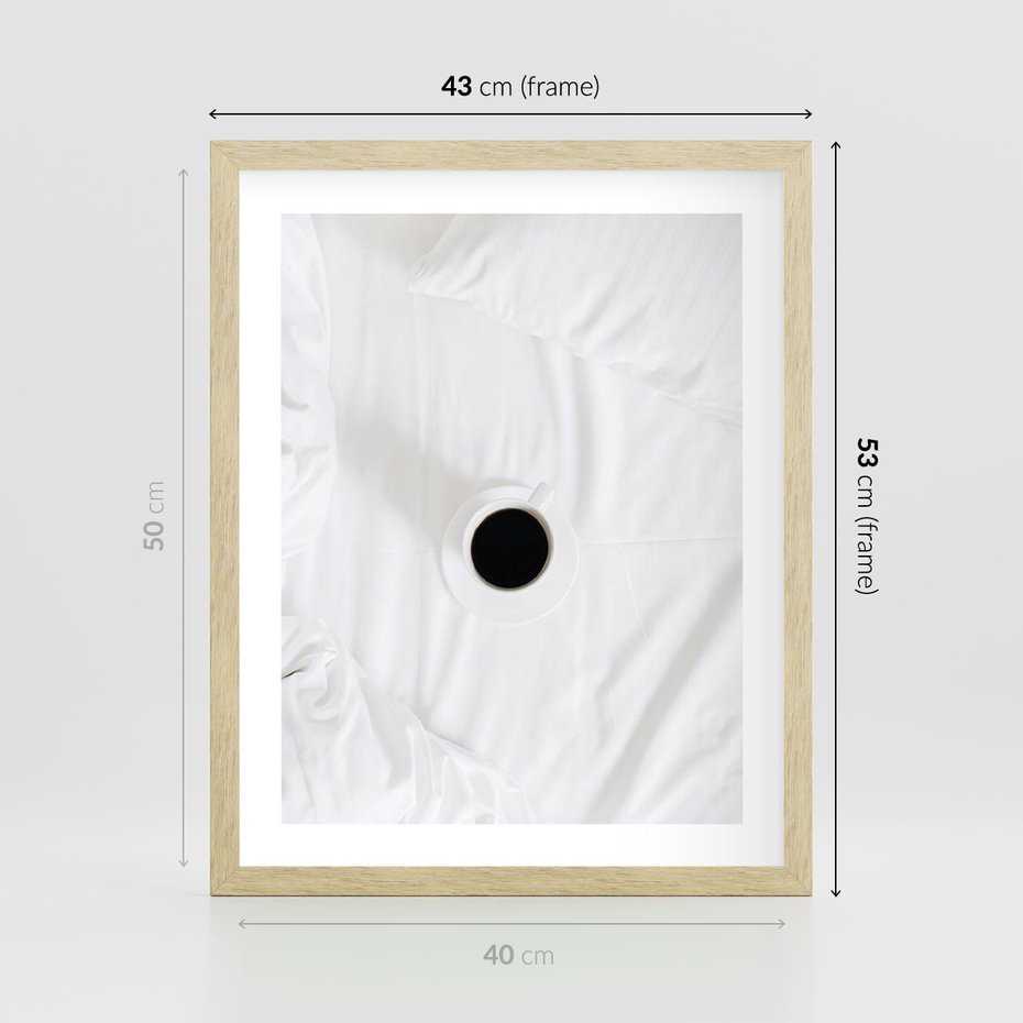 Plakat w ramie 40x50 - Prostota Rytuału - fotografia, minimalizm - rama drewno