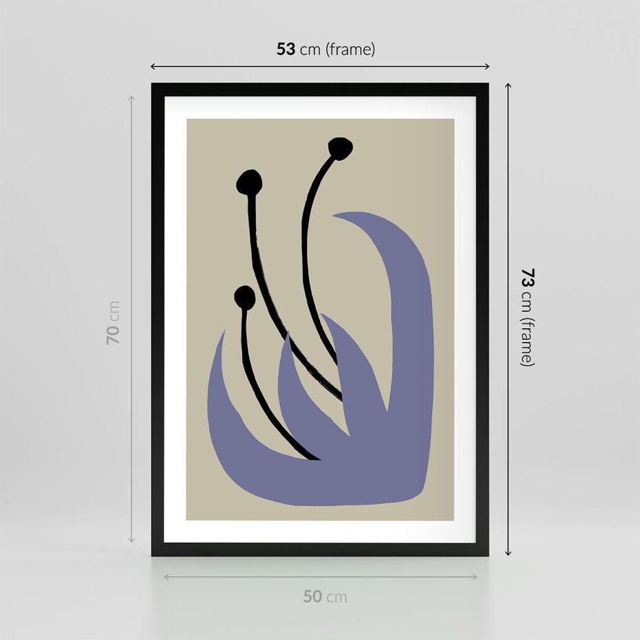 Plakat w ramie 50x70 - Bezgraniczne Przenikanie - minimalizm, boho plakat - rama czarna