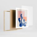 Plakat w ramie 40x50 - Bezgraniczna Galeria Plam - abstrakcja, nowoczesny plakat - rama drewno