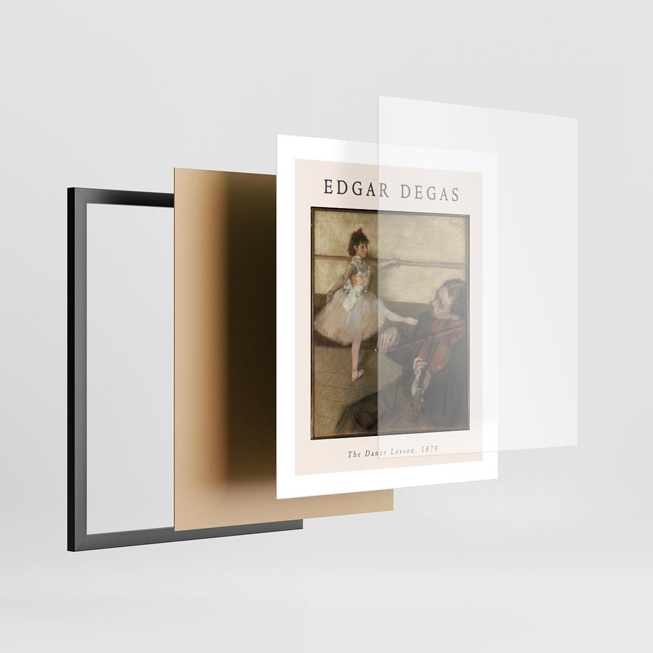 Plakat w ramie 40x50 - Klasyka Baletu - Edgar Degas, reprodukcja obrazu - rama czarna