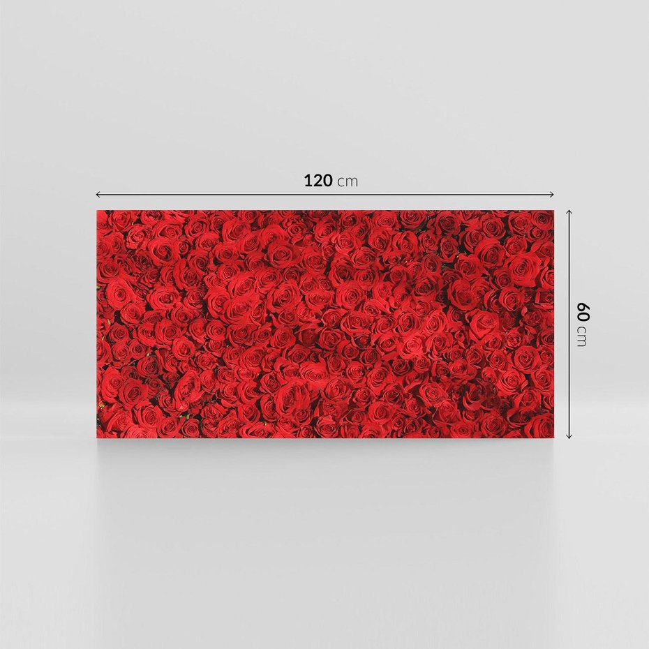 Obraz na płótnie 120x60 - Czerwona Pasja - czerwone, róże