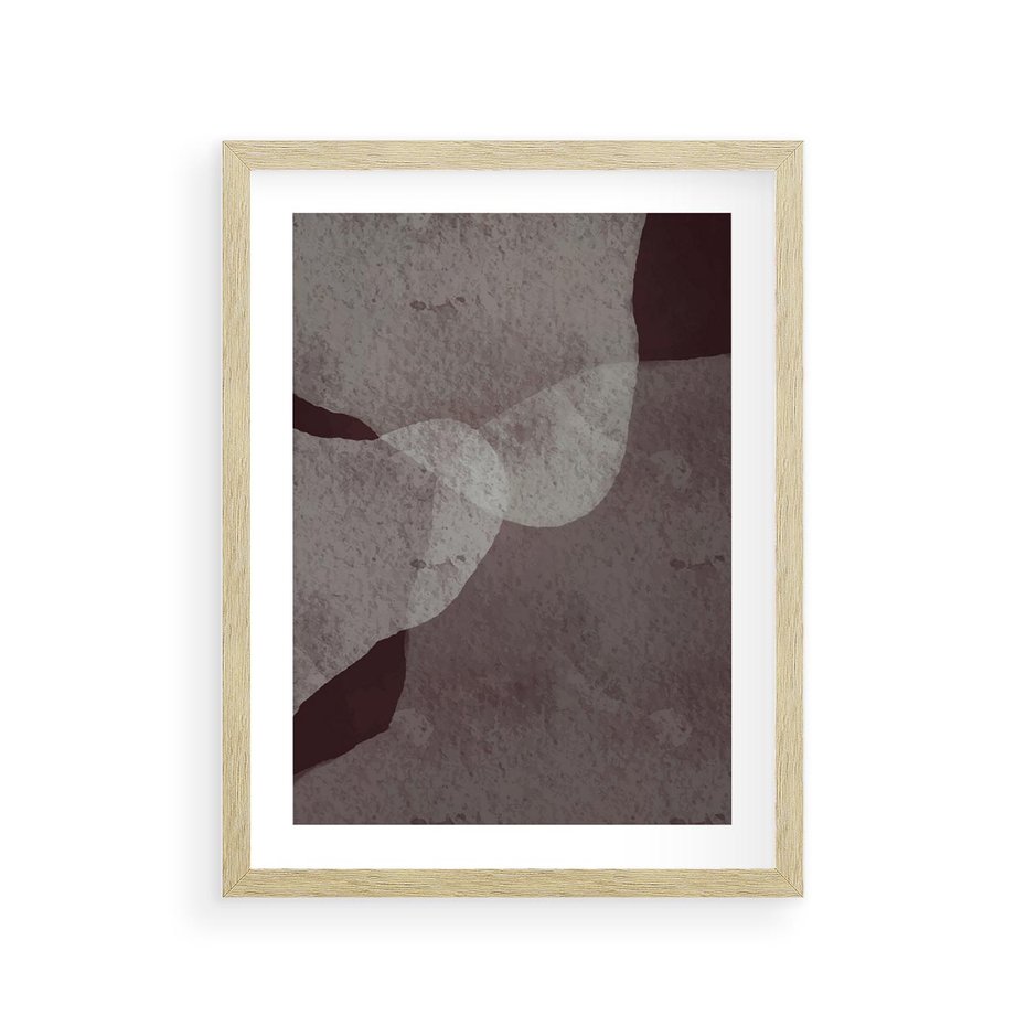 Plakat w ramie 30x40 - Obce Odcienie - mroczny plakat, nowoczesne wnętrza - rama drewno