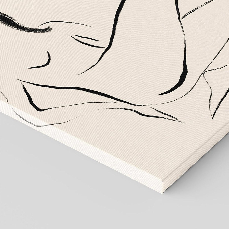 Obraz na płótnie 30x30 - Piękno w Minimalizmie - abstrakcyjny rysunek, minimalistyczna kreska