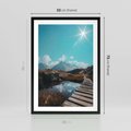 Plakat w ramie 50x70 - Inspirujący Pejzaż - ścieżka, górska - rama czarna