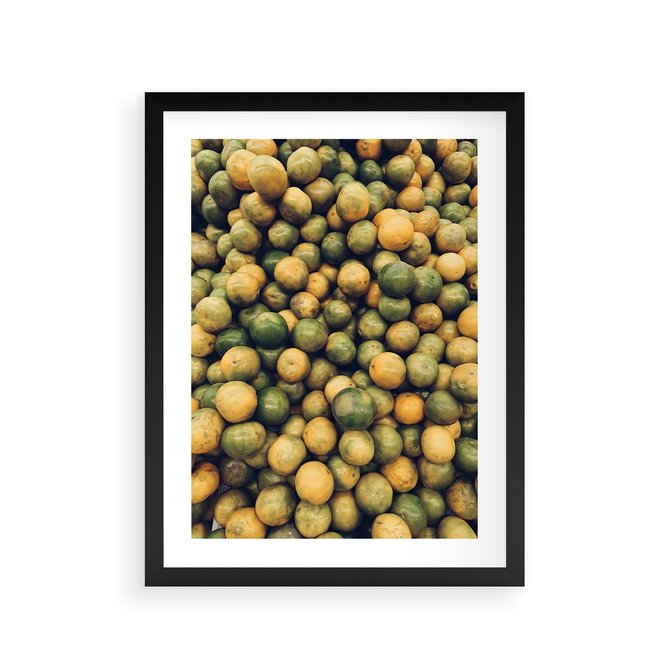 Plakat w ramie 30x40 - Świeżość Cytrusów - cytryny, limonki - rama czarna