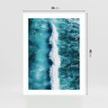Plakat bez ramy 30x40 - Błękitna Siła Oceanu - fale, ocean