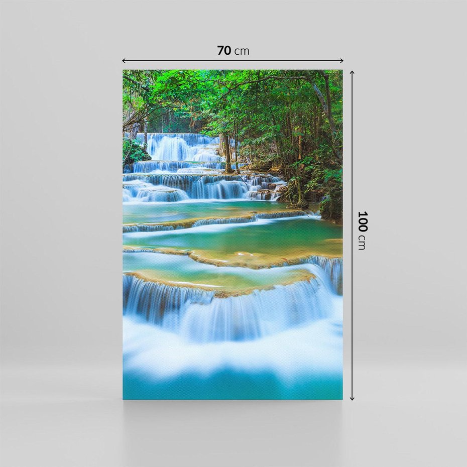 Obraz na płótnie 70x100 - Magia tajlandzkich wodospadów - wodospady, Tajlandia