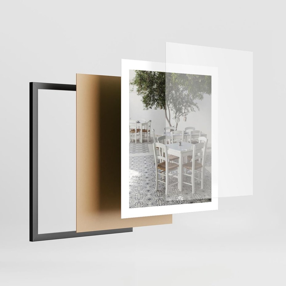 Plakat w ramie 40x50 - Włoska restauracja pełna smaków - włoska, restauracja - rama czarna