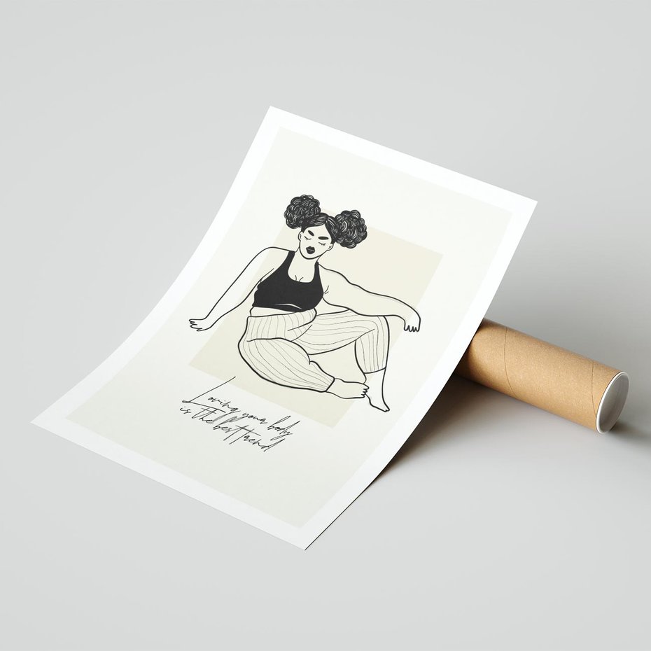 Plakat bez ramy 21x30 - Kobieca Moc - nowoczesna sztuka kobieca, plakat