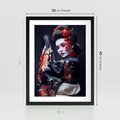 Plakat w ramie 30x40 - Elegancka japońska gejsza - japońska, gejsza - rama czarna