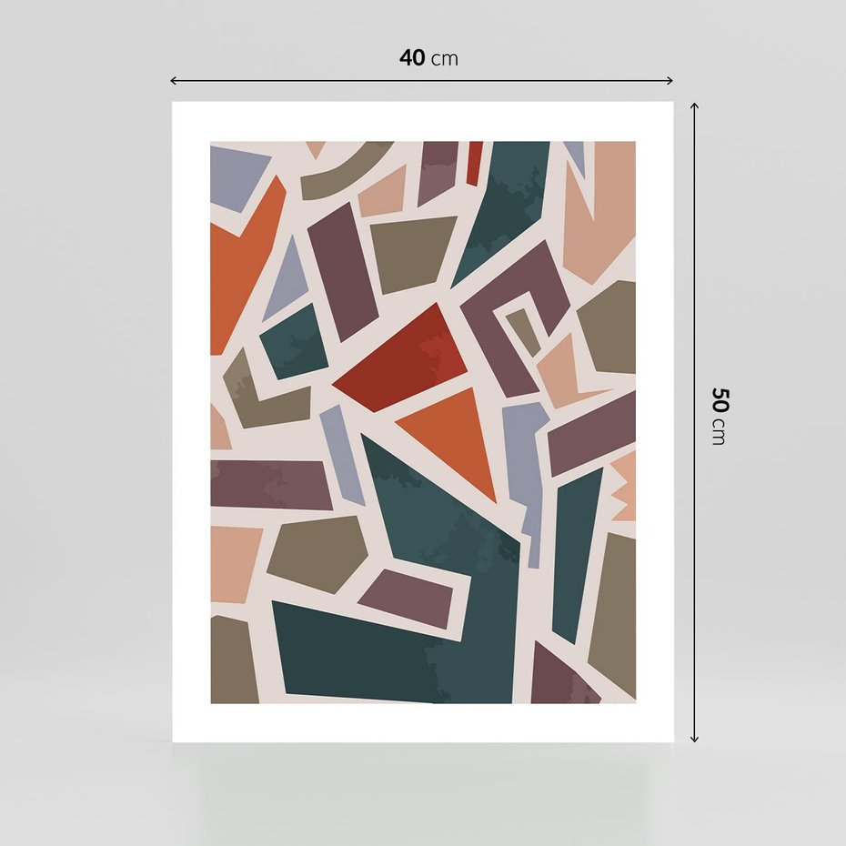 Plakat bez ramy 40x50 - Modernistyczna Transcendencja - geometryczne kształty, mozaika