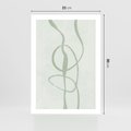 Plakat bez ramy 21x30 - Zieleń Wewnętrznej Harmonii - zielona abstrakcja, zgaszona zieleń