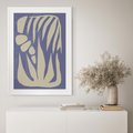Plakat w ramie 30x40 - Kształty Niewidzialnych Granic - abstrakcyjna sztuka, skandynawski styl - rama biała