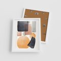 Plakat w ramie 40x50 - Geometria w Abstrakcji - abstrakcja, proste formy - rama biała