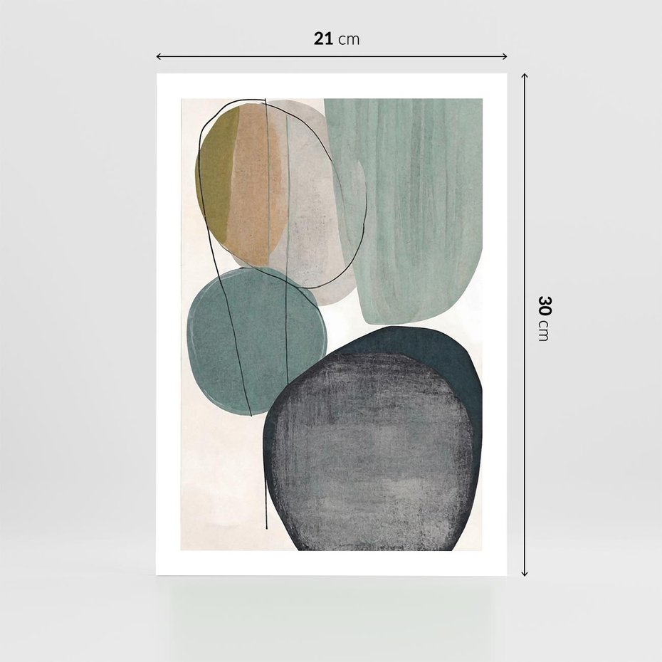 Plakat bez ramy 21x30 - Plama za Plamą - abstrakcyjny obraz olejny, plamy