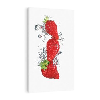 Obraz na płótnie 80x120 - Aromatyczne truskawki w pełnym rozkwicie - truskawki, owoce