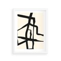 Plakat w ramie 30x40 - Impresje Wymiaru - linie, abstrakcja - rama biała