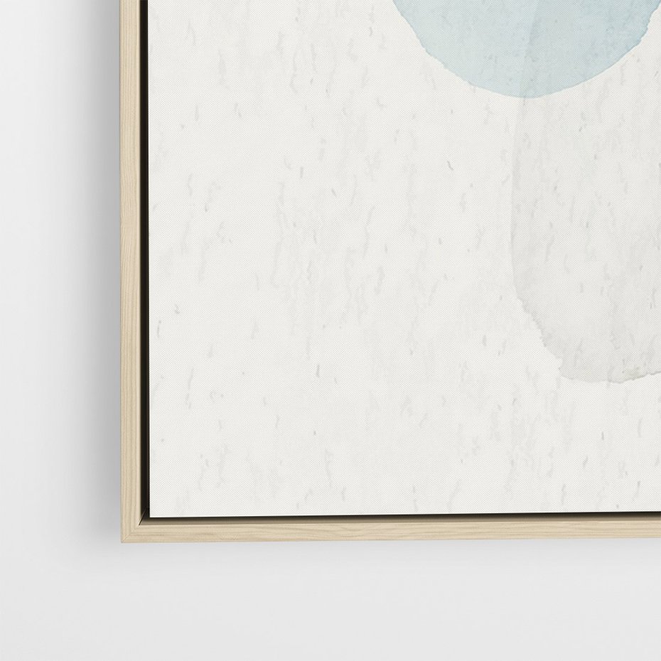 Obraz w ramie 50x70 - Akwarelowa Symfonia Natury - abstrakcyjne delikatne plamy, akwarelowe - rama drewno