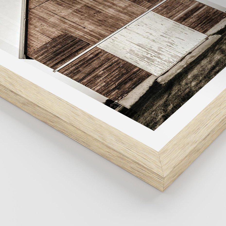 Plakat w ramie 40x50 - Rustykalny Drewniany Domek - domek, drewniany dom - rama drewno