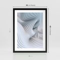 Plakat w ramie 30x40 - Abstrakcyjne Przestrzenie - geometria, 3D - rama czarna