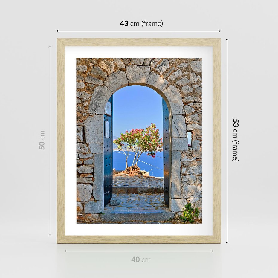 Plakat w ramie 40x50 - Perspektywa nad morzem - perspektywa, morze - rama drewno