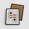 Plakat w ramie 40x50 - Nowoczesna Abstrakcja - geometria, grafika - rama czarna