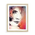 Plakat w ramie 50x70 - Kobieta w sztuce - portret, kobieta - rama drewno