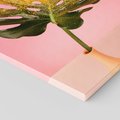 Obraz na płótnie 60x60 - Egzotyczna monstera - monstera, liść
